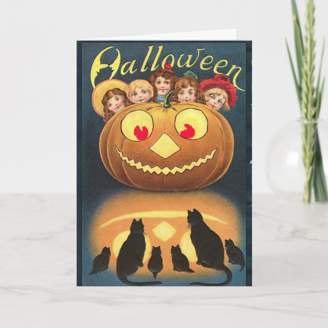 Cartão de Dia das Bruxas Spooky (Frente)