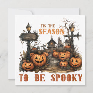 Cartão de Dia das Bruxas Spooky