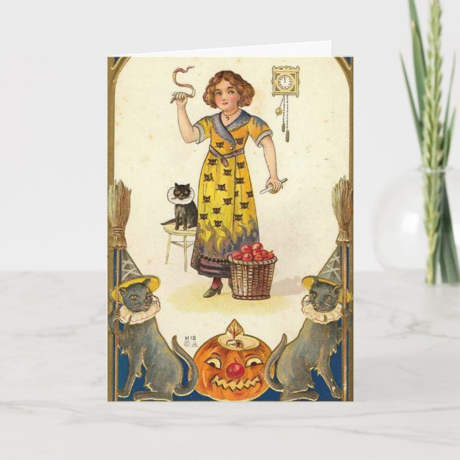 Cartão de Dia das Bruxas Spooky (Frente)