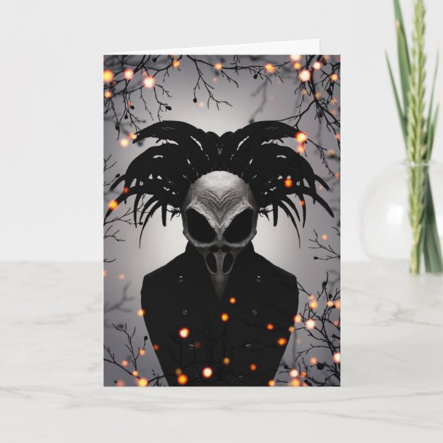 Cartão de Dia das Bruxas Spooky (Frente)