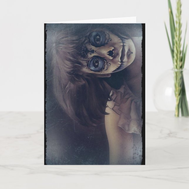 Cartão de Dia das Bruxas Spooky (Frente)