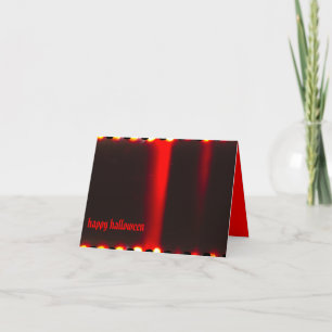Cartão de Dia das Bruxas Vermelho Escarlate