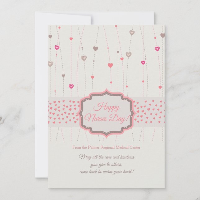 Cartão de Dia das Enfermeiras do Hearts Galore (Frente)