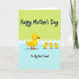 Cartão de Dia das Mães Adoráveis Galinhas