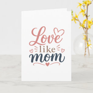 Cartão de Dia das Mães Amor de Mãe Presente Minima
