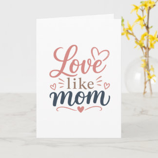Cartão de Dia das Mães Amor de Mãe Presente Minima