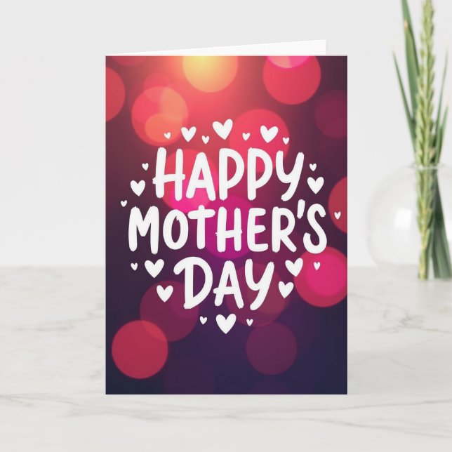 Cartão de Dia das Mães Amor Luminoso (Frente)