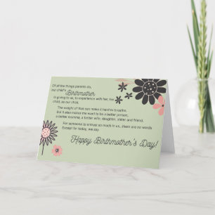 Cartão de Dia das Mães Biológicas Floral