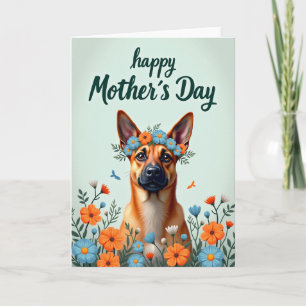 Cartão de Dia das Mães Canino Festivo
