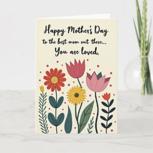 Cartão de Dia das Mães com Amor Botânico