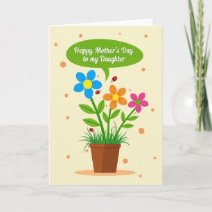 Cartão de Dia das Mães com Amor de Filha