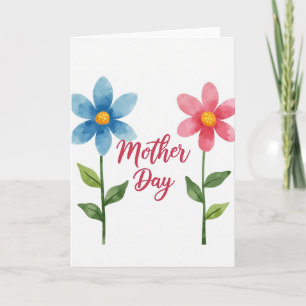 Cartão de Dia das Mães com Arte Floral
