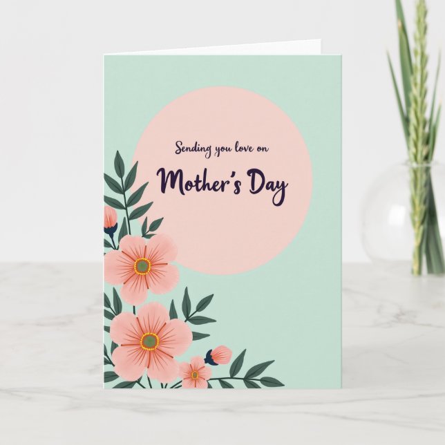Cartão de Dia das Mães com Bolinhas de Amor (Frente)