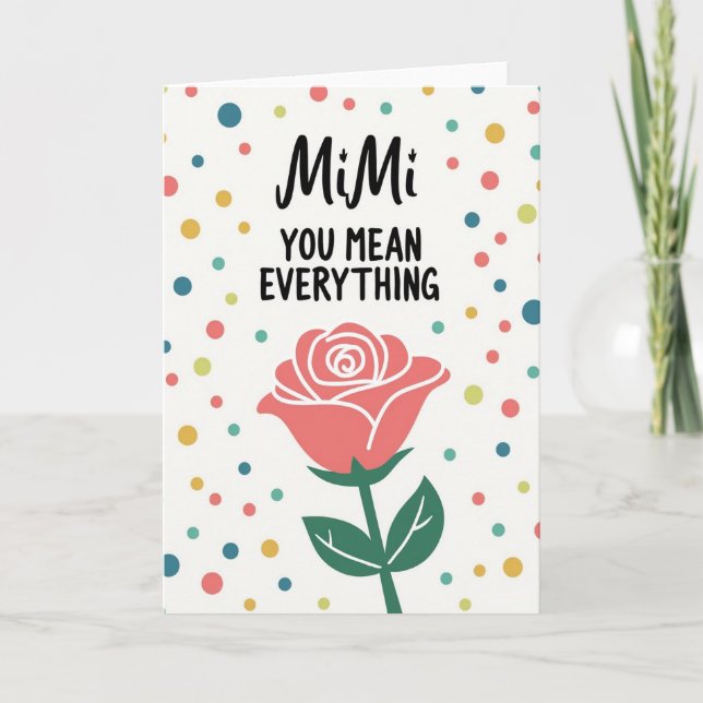 Cartão de Dia das Mães com Confetes Amor (Frente)