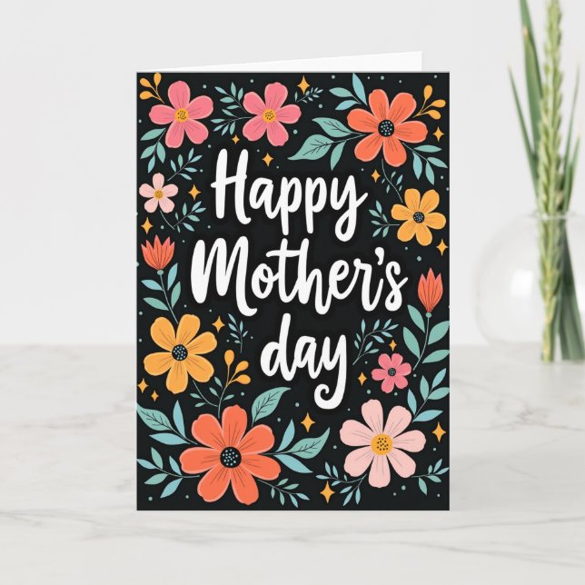 Cartão de Dia das Mães com Design Lovely (Frente)