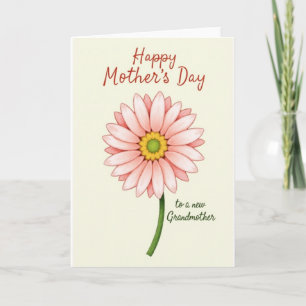 Cartão de Dia das Mães com Design Rosa Corado