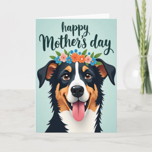 Cartão de Dia das Mães de Cachorro Alegre