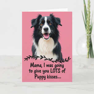 Cartão de Dia das Mães do Cachorrinho Rosa