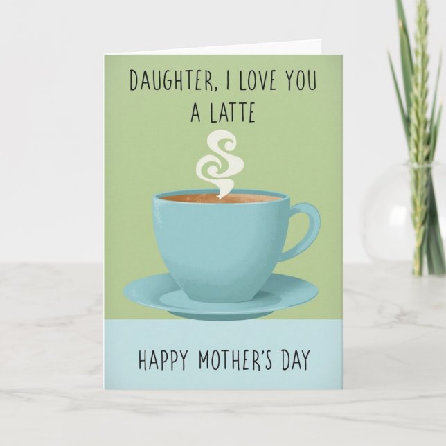 Cartão de Dia das Mães Doce Latte (Frente)