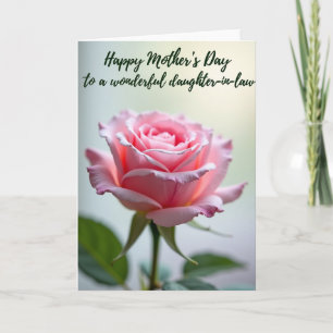 Cartão de Dia das Mães Flor Rosa Amor
