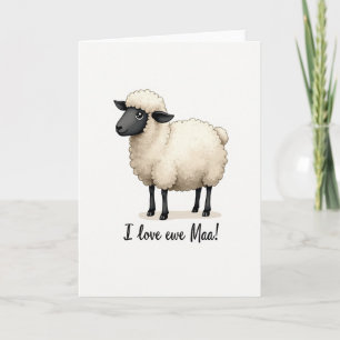 Cartão de Dia das Mães Floral Ewe