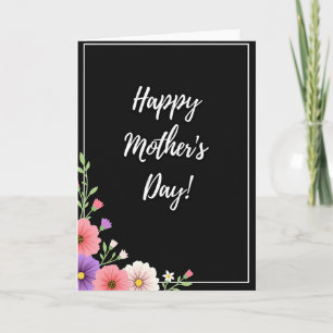 Cartão de Dia das Mães Floral Ilustrado