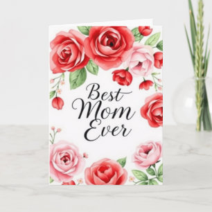 Cartão de Dia das Mães Floral Moderno Elegante