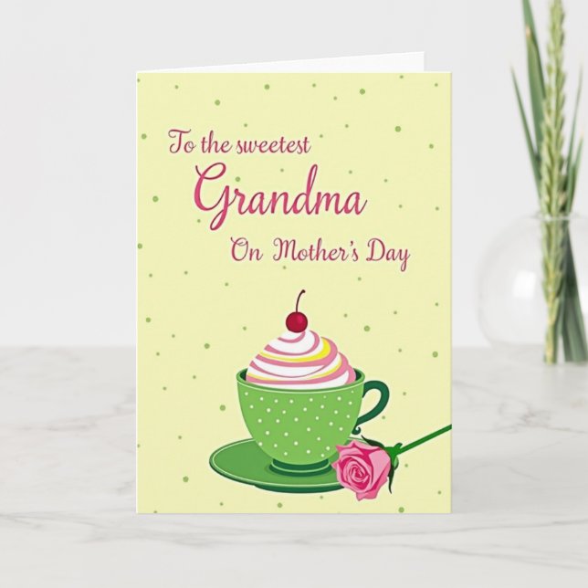Cartão de Dia das Mães Floral Rosa Delight (Frente)