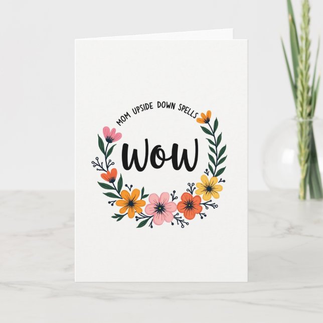Cartão de Dia das Mães Floral Wow (Frente)