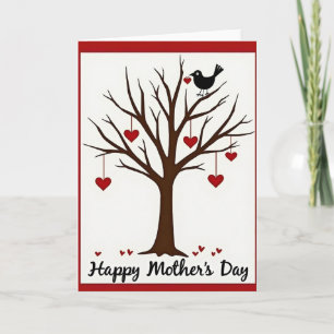 Cartão de Dia das Mães Heart Tree Love