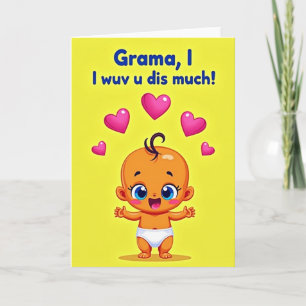 Cartão de Dia das Mães Infantil Floral