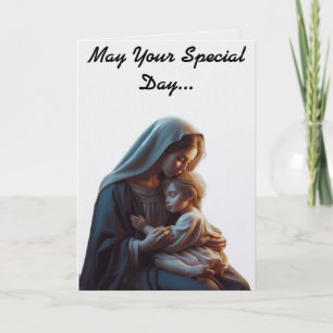 Cartão de Dia das Mães Maria e Jesus