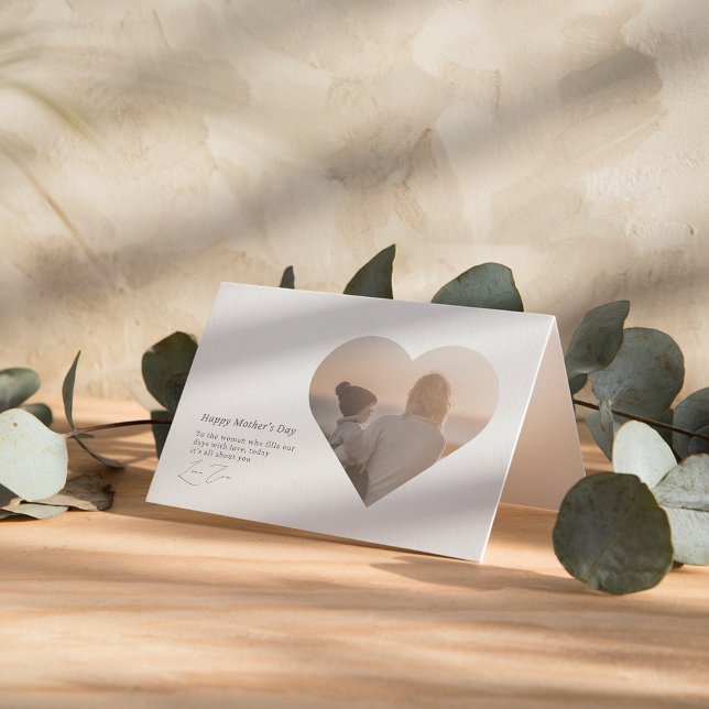 Cartão de Dia das Mães minimalista moderno feliz (Criador carregado)