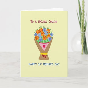 Cartão de Dia das Mães para Prima Floral