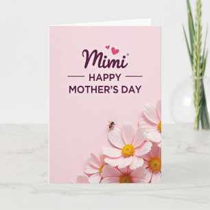 Cartão de Dia das Mães Plum Script Amor