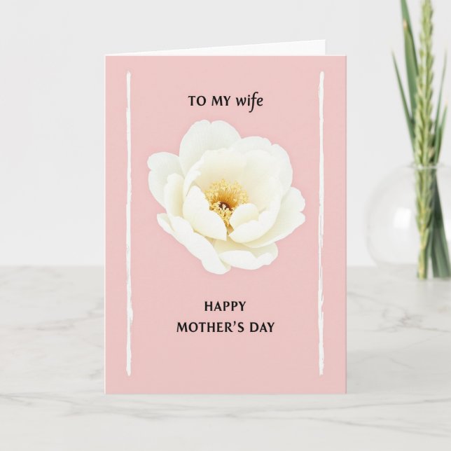 Cartão de Dia das Mães Rosa Amor (Frente)