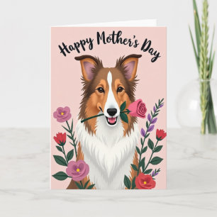 Cartão de Dia das Mães Rose Dog