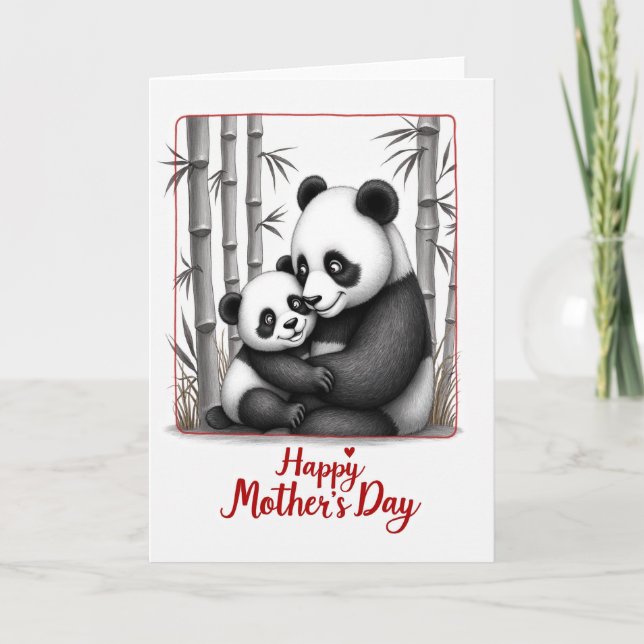 Cartão de Dia das Mães Urso (Frente)