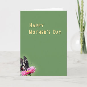 Cartão de Dia das Mães Verde Suave Feliz