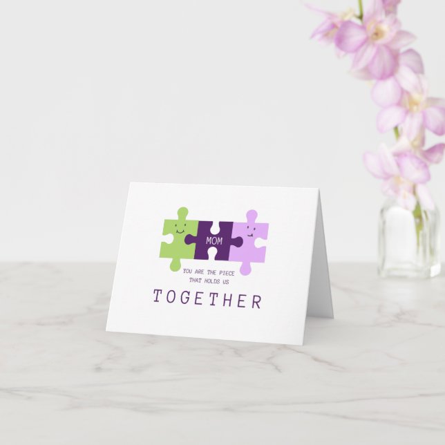 Cartão de Dia das Mães Você É a Peça que Nos Une (Orquídea)