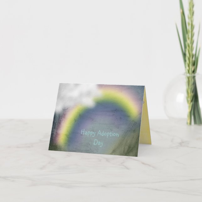 cartão de dia de adoção feliz (Frente)