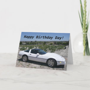 Cartão de Dia de Aniversário Corvette