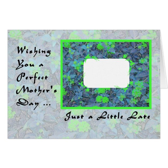 Cartão De dia de as mães, Atrasado, Adicionar Sua  (Frente Horizontal)
