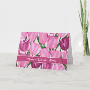 Cartão de Dia de as mães Bonne Fête des Mères em f