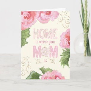 Cartão De dia de as mães - Casa É Onde Sua Mãe Est