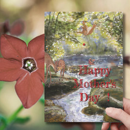 Cartão de dia de as mães com cervejeiros e amigos