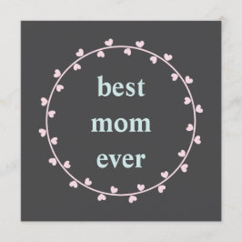 Cartão de dia de as mães com corações cor-de-rosa