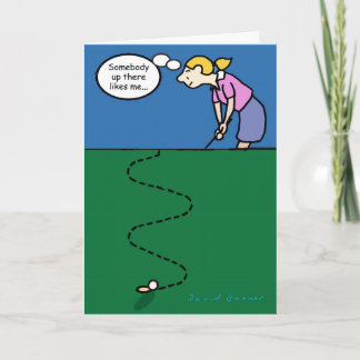 Cartão de Dia de as mães com tema Golf