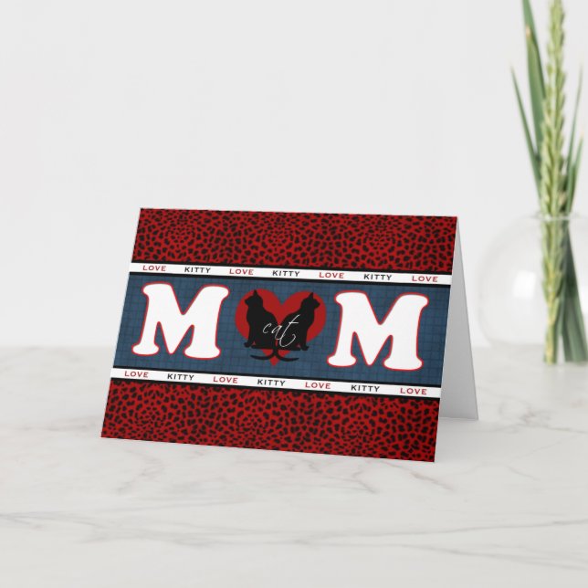 Cartão de Dia de as mães da Cat Mãe (Frente)