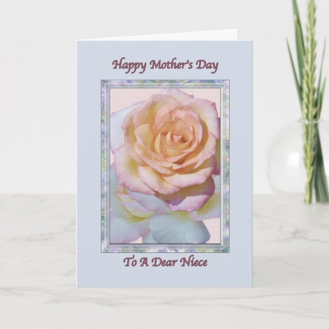 Cartão de Dia de as mães da Niece (Frente)